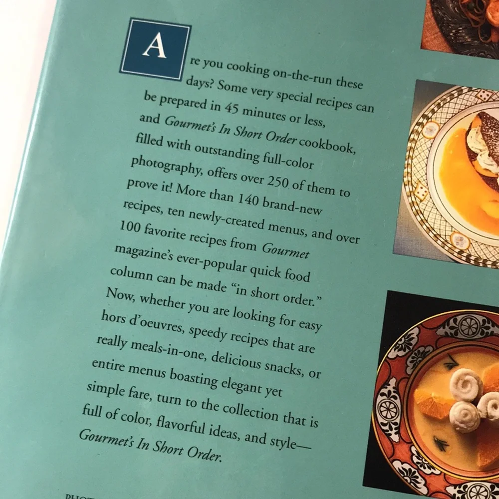 Gourmet In Short Order Cookbook